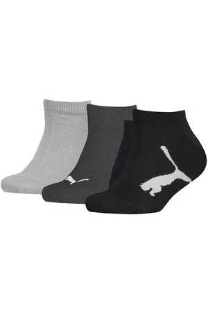 PUMA AnkelstrÃ¸mper - Kids Sneaker - 3-pak - Sort/MÃ¸rk GrÃ¥/Lys Gr
