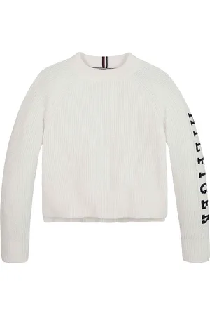Tommy Hilfiger Bluse - Strik - Monotype - Ancient White