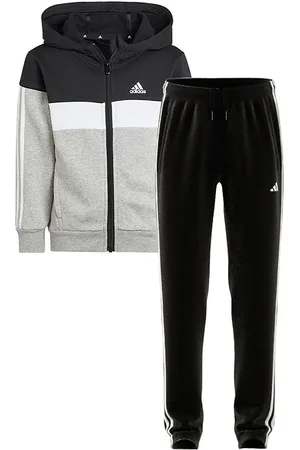 adidas SweatsÃ¦t - Cardigan/Bukser - Sort/Hvid/GrÃ¥