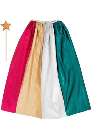 Meri Meri UdklÃ¦dning - Metallic Rainbow Cape & Wand