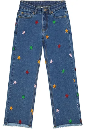 The New Jeans - TnDania Star Wide - Medium Blue m. Stjerner