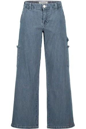 Sofie Schnoor Girls Jeans - Light Blue Stribet