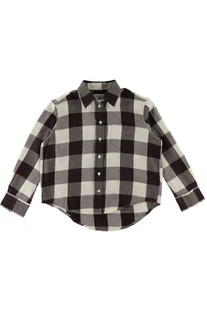 GANT Skjorte - Ternet - Relaxed - Cream/Brun