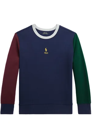 Ralph Lauren Bluse - Navy m. Bordeaux/MÃ¸rkegrÃ¸n
