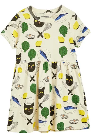 Mini Rodini Kjole - Chef Cat - Multi