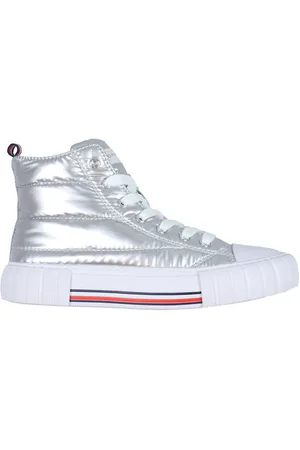 Tommy Hilfiger StÃ¸vler - High Top Lace-Up - Silver