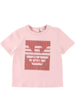 Emporio Armani T-shirt - Rosa/RÃ¸d m. Pailletter
