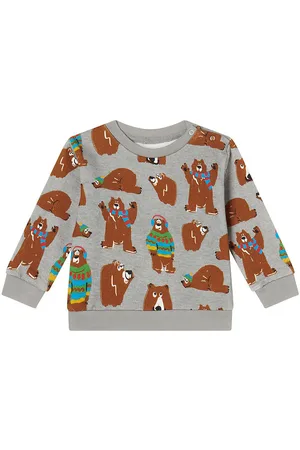 Stella McCartney Sweatshirt - GrÃ¥meleret m. BjÃ¸rne