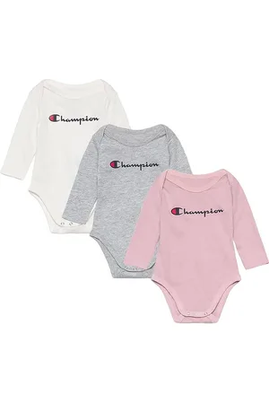 Champion Body l/Ã¦ - 3-Pak - Dusty Rose/GrÃ¥ Melange/Hvid