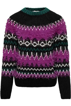 ONLY Bluse - Strik - KogBria - Black/Clover/Bayberry