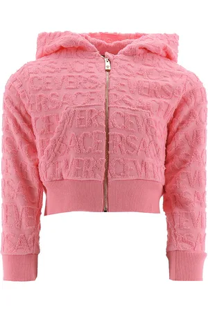 VERSACE Cardigan - Cropped - FrottÃ© - Flamingo