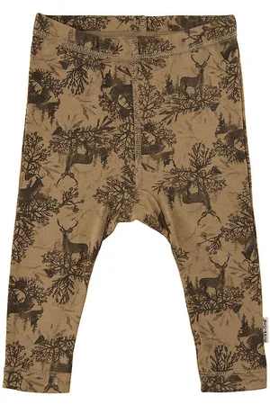 Mikk-Line Leggings - Uld/Bambus - Kelp m. Print