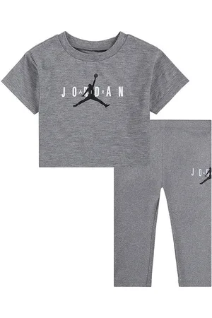 Jordan T-Shirt/Leggings - GrÃ¥meleret m. Logo