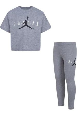 Jordan T-Shirt/Leggings - GrÃ¥meleret m. Logo