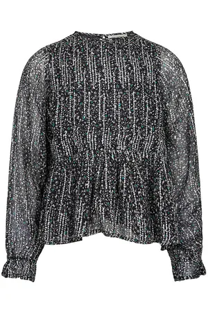 Sofie Schnoor Girls Bluse - Sort m. MÃ¸nster/Glimmer