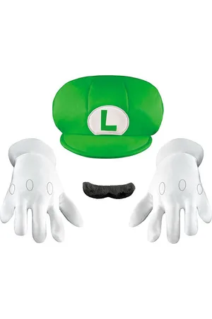 Disguise UdklÃ¦dning - Luigi Hat m. OverskÃ¦g & Handsker