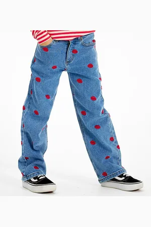 The New Jeans - TnLips - Medium Blue/RÃ¸d m. LÃ¦ber