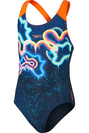 Speedo Badedragt - Digital Placement Splashback - Navy/Orange