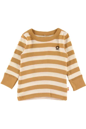 Katvig Bluse - Karamel/Hvid Stribet
