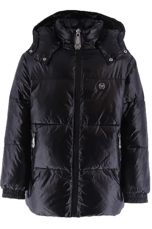 Philipp Plein Dynejakke - Sort m. Hvid