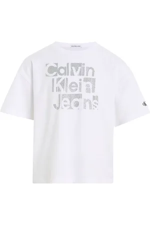 Calvin Klein T-shirt - Metallic CKJ Boxy - Bight White