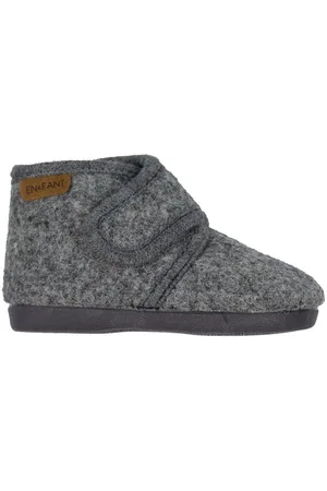 EN FANT Hjemmesko - Uld - Dark Grey Melange