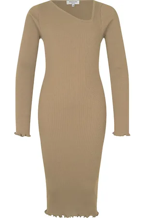 Rosemunde Kjole - Rib - Sand