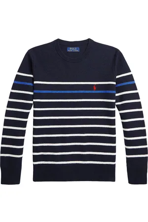 Ralph Lauren Bluse - Strik - Navy m. Striber