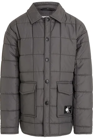 Calvin Klein Termojakke - Quilted Badge - MÃ¸rkegrÃ¥