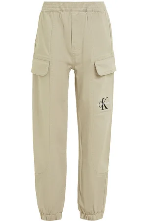 Calvin Klein Bukser - Sateen Cargo - Plaza Taupe