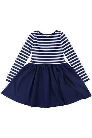 Ralph Lauren Kjole - Newport Navy m. Hvid