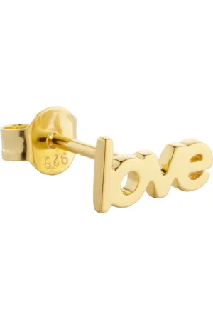 Design Letters Ãrering - 1 stk. - LOVE - 18K Guldbelagt