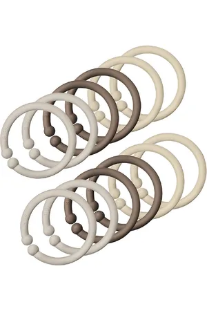 Bibs OphÃ¦ngsringe/Loops - 12-pak - Sand/Vanilla/Dark Oak