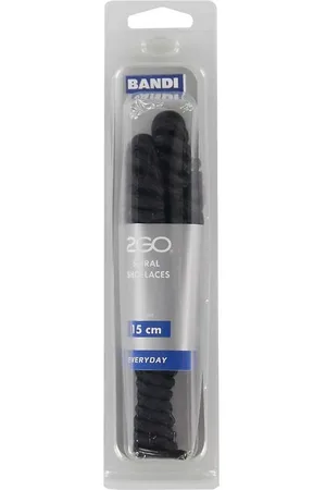 2Go Elastiske SpiralsnÃ¸rebÃ¥nd - 15 cm - 1 Par - Sort