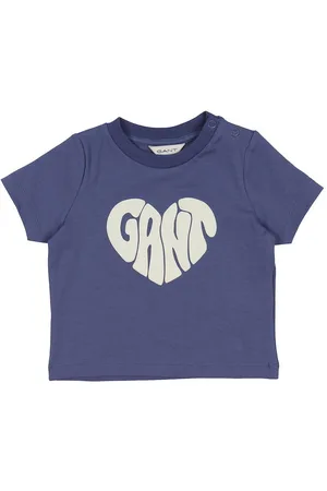GANT T-shirt - Heart Graphic - Washed Blue