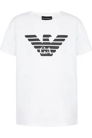 Emporio Armani T-shirt - Hvid m. Navy