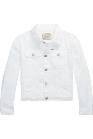 Ralph Lauren Denimjakke - Cropped - Trucker - Hvid