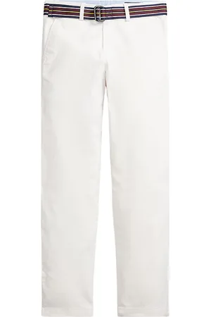 Ralph Lauren Bukser - Bedford - C Core - Hvid m. BÃ¦lte