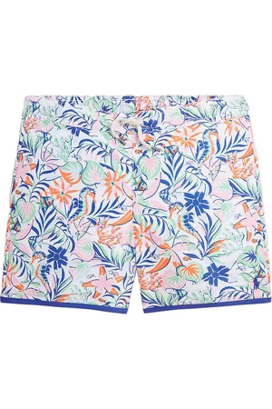 Ralph Lauren Badeshorts - Briggs - Hvid m. BlÃ¥/GrÃ¸n/Orange/