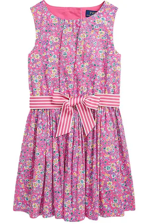 Ralph Lauren Kjole - Pink m. Blomster