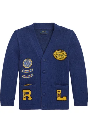 Ralph Lauren Cardigan - Strik - Royal Combo