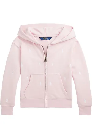 Ralph Lauren Cardigan - Rosa/Hvid m, Logoer