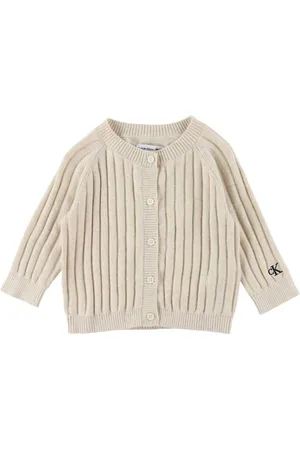 Calvin Klein Cardigan - Strik - Rib - Vanilla Heather