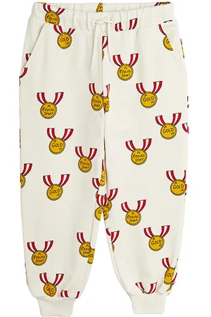 Mini Rodini Sweatpants - Medals - Beige