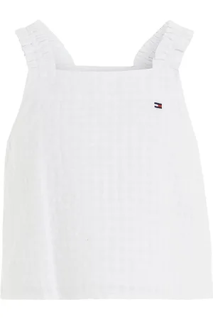 Tommy Hilfiger Top - Seersucker Gingham - Hvid