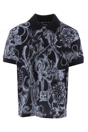 VERSACE Polo - Navy/LyseblÃ¥