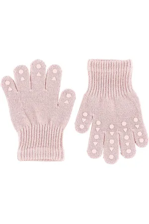 GoBabyGo Handsker - Strik - Soft Pink m. Dupper