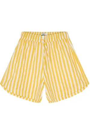 Mads Norgaard Shorts - Sacky - White Alyssum/Lemon Zest