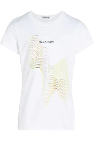 Calvin Klein T-shirt - Slim s/s - Meta Graphic Slim - Bright Whi