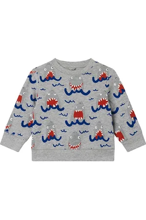 Stella McCartney Sweatshirt - GrÃ¥meleret m. Hajer
